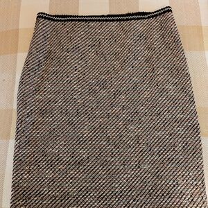 Talbots Black and White Tweed Pencil Skirt